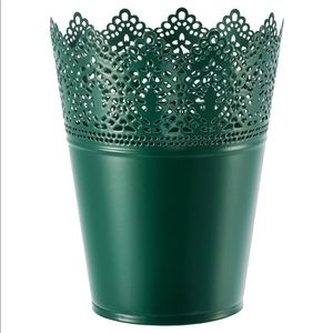 IKEA Galvanized steel Plant pot dark green, 4 ¾"
